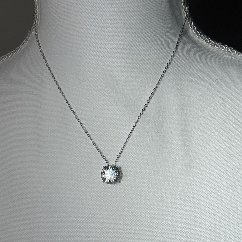 Moissanite 4ct Round Necklaca